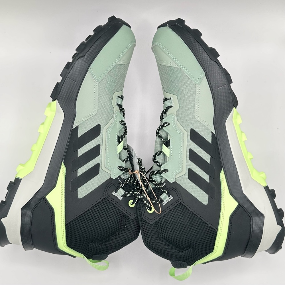 Men’s Adidas IE2581 Terrex Ax4 Mid Gore-Tex Silver Green Hiking Shoes Size 11 - Picture 9 of 11